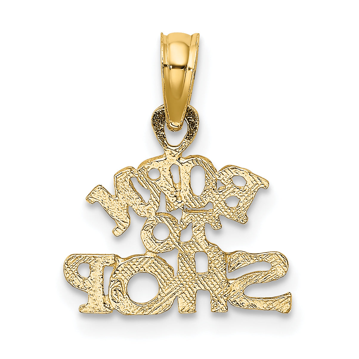10K Yellow Gold 10K Born To Shop Charm