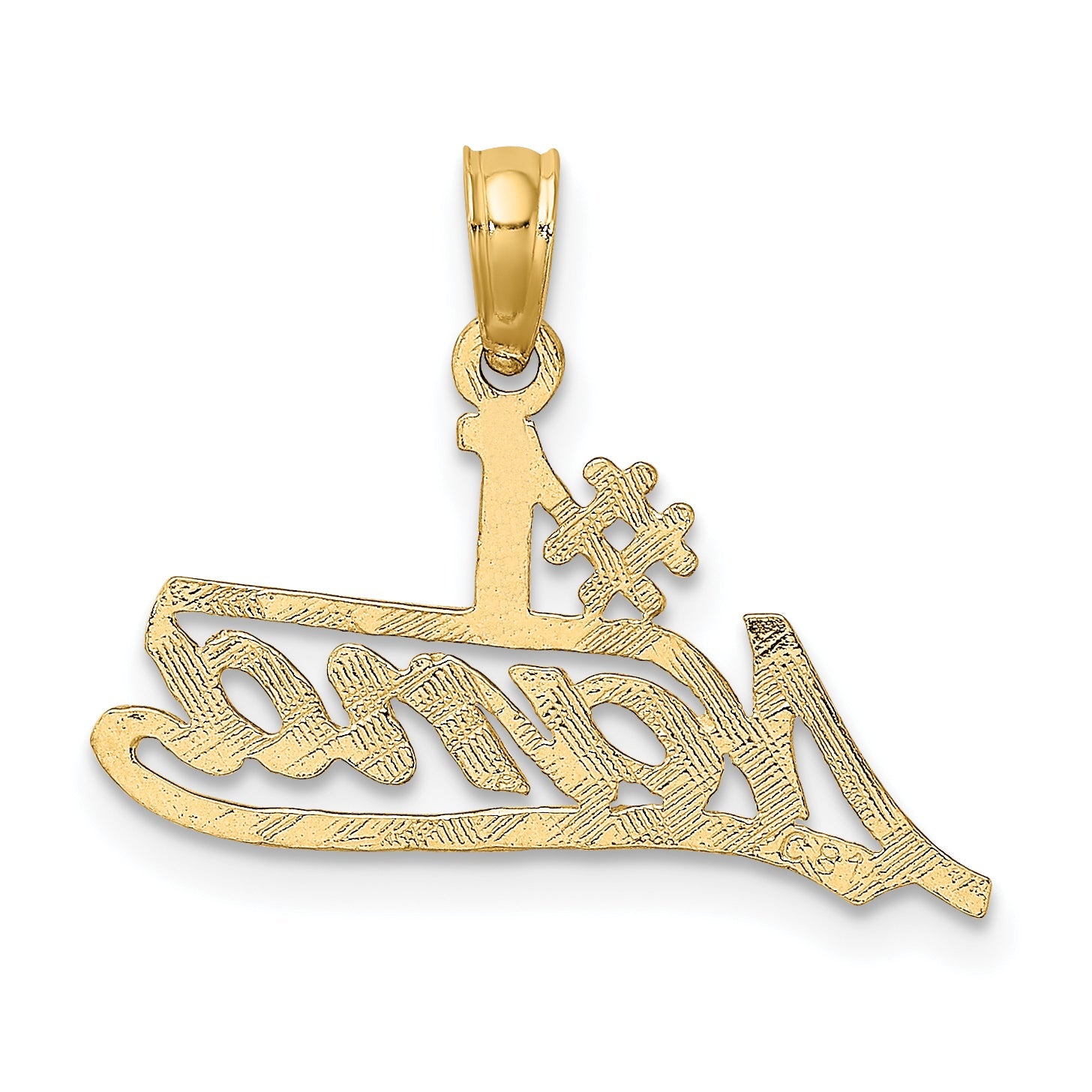 10K Yellow Gold 10K #1 Nana Script Charm