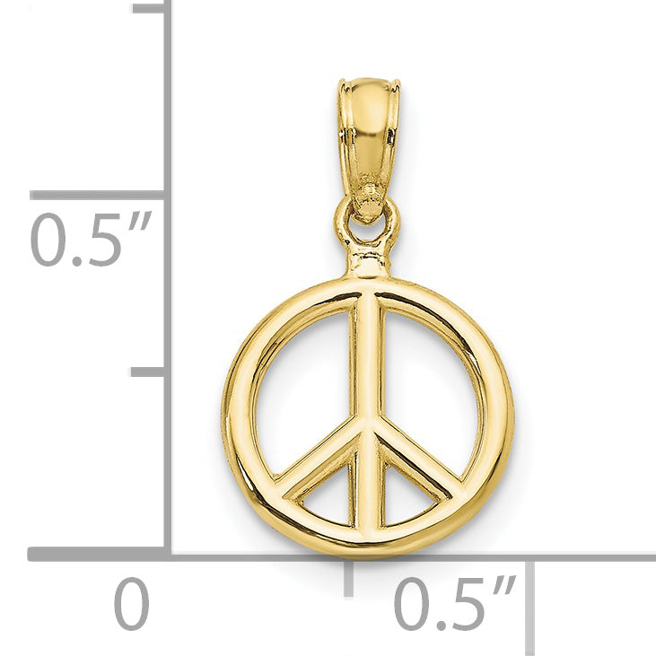 10K Yellow Gold 10K Polished Peace Symbol Pendant