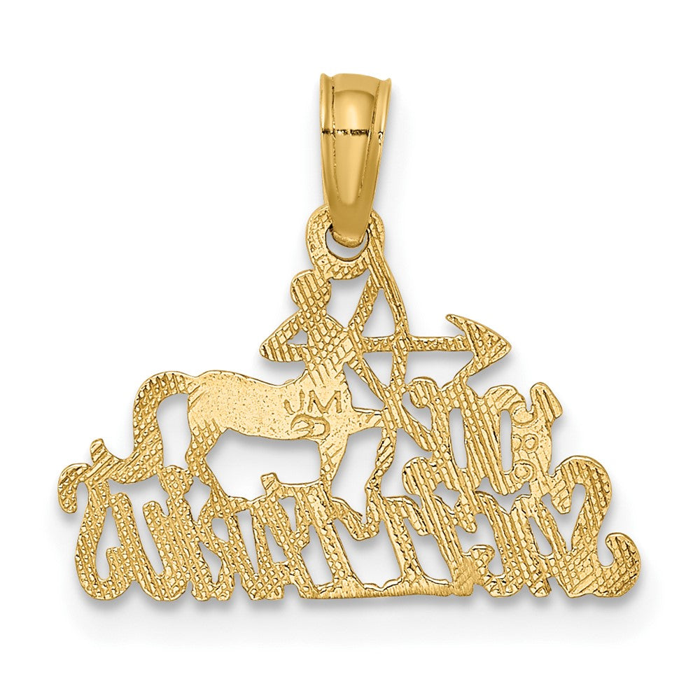 10K Yellow Gold 10K 100% Sagittarius Zodiac Charm