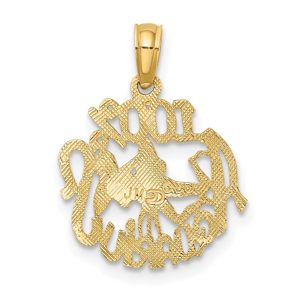 10K Yellow Gold 10K 100% Aquarius Zodiac Charm