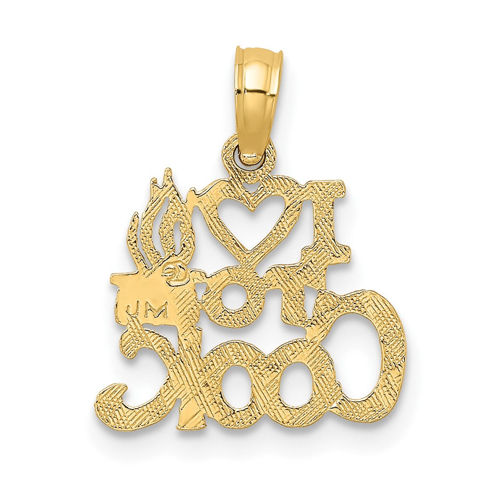 10K Yellow Gold 10K I Heart To Cook Charm