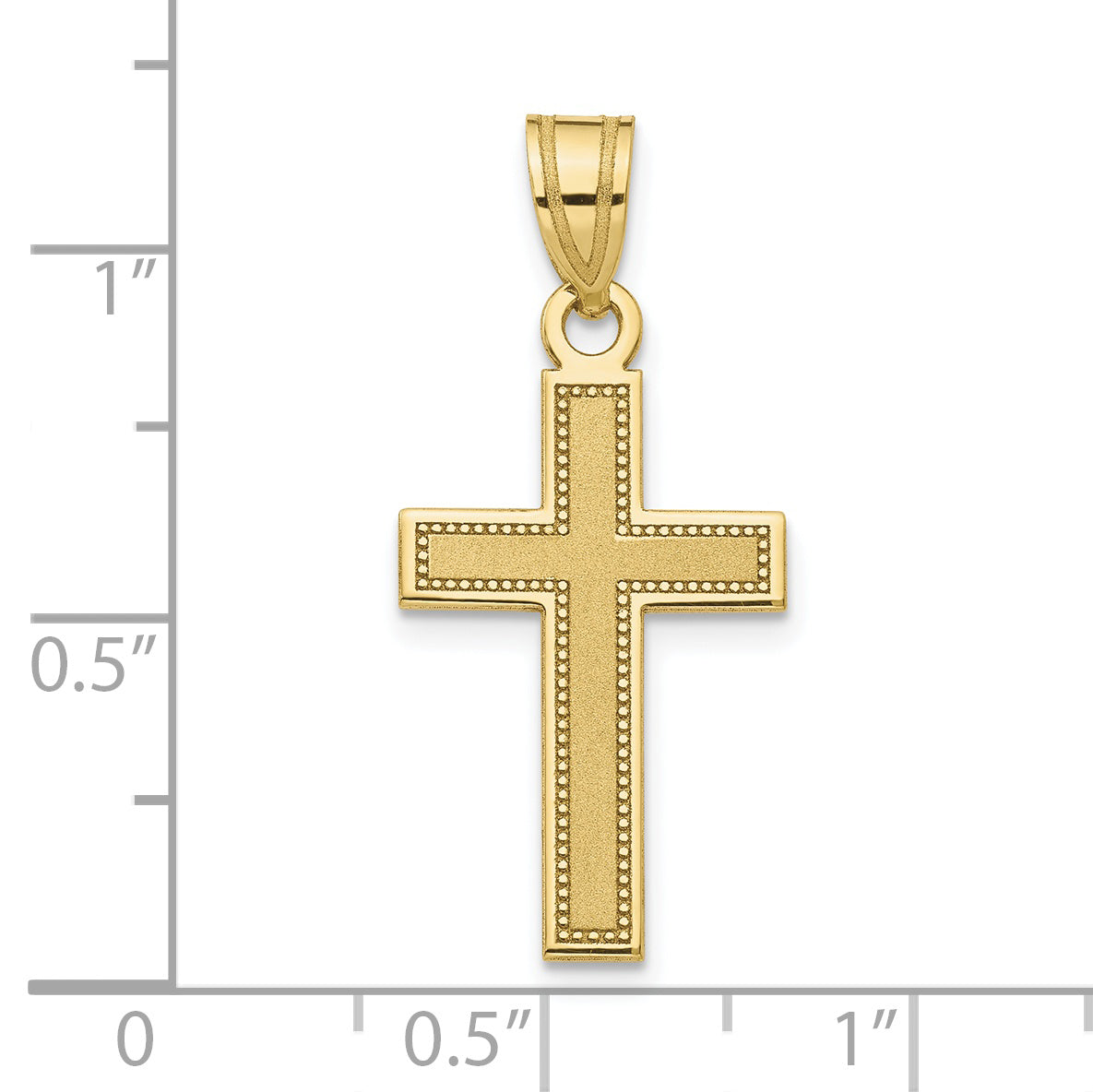 10K Yellow Gold 10K Small Satin Cross Pendant