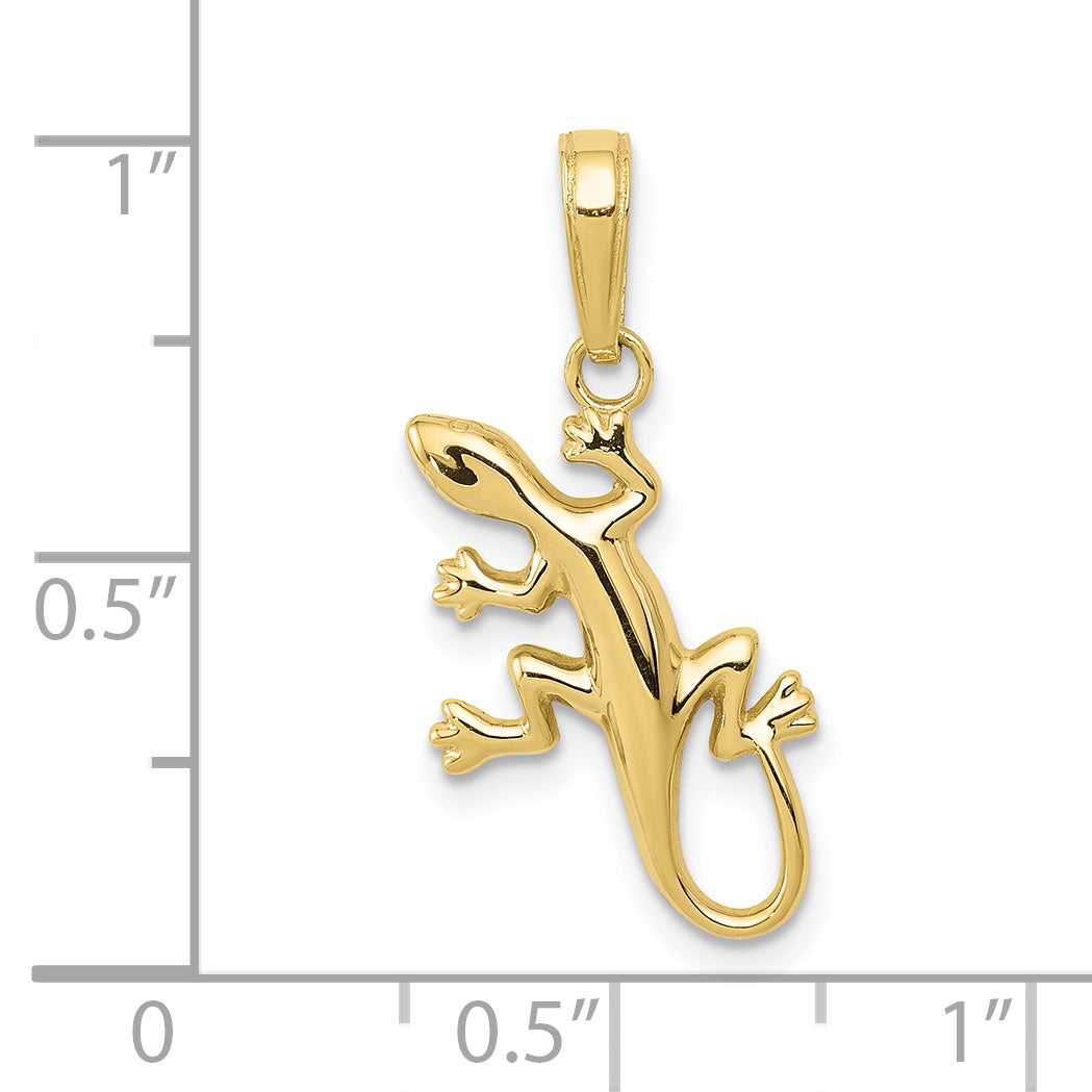 10K Yellow Gold Gecko Pendant