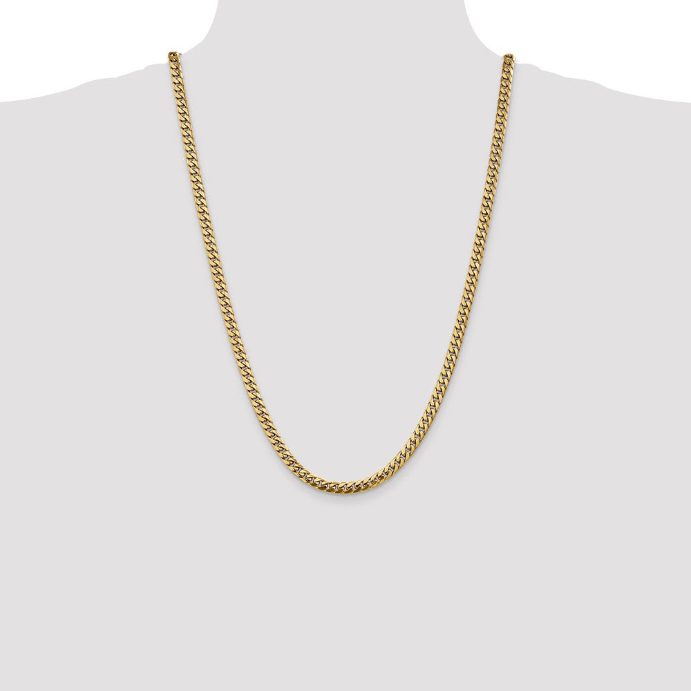 26 Inch 10K Yellow Gold 10K 5mm Solid Miami Cuban Chain Necklace