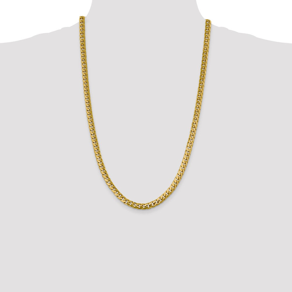 26 Inch 10K Yellow Gold 10K 6.25mm Solid Miami Cuban Chain Necklace