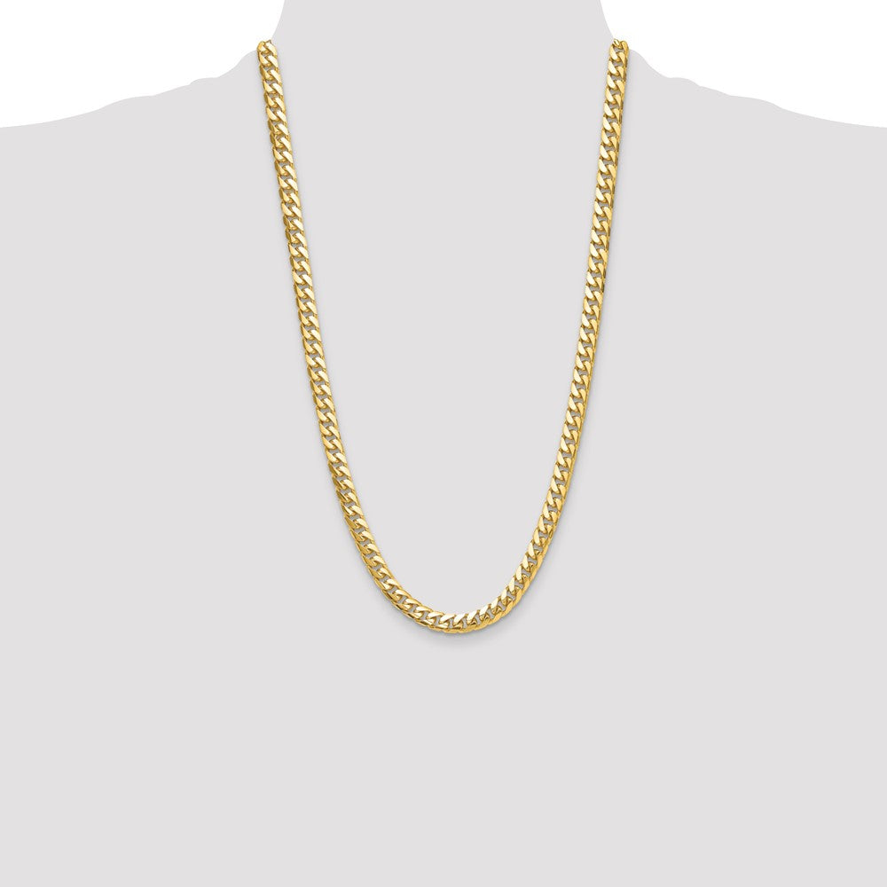 26 Inch 10K Yellow Gold 10K 8.0mm Solid Miami Cuban Chain Necklace
