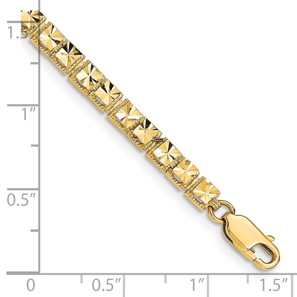 10K Yellow Gold 10K Diamond-Cut Bracelet
