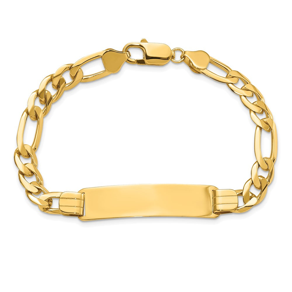 10K Yellow Gold Figaro Link Id Bracelet