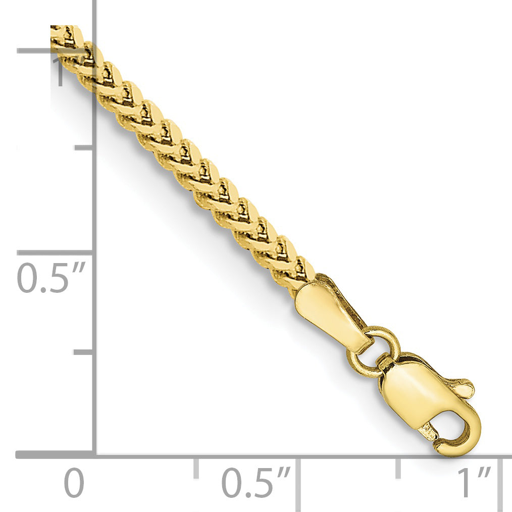 8 Inch 10K 2mm Franco Chain Bracelet