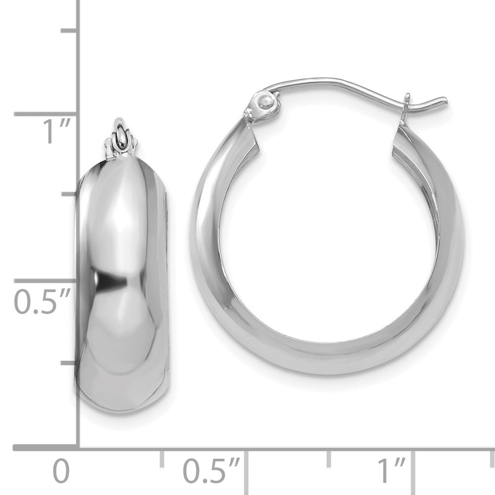 10K White Gold Hoop Earrings