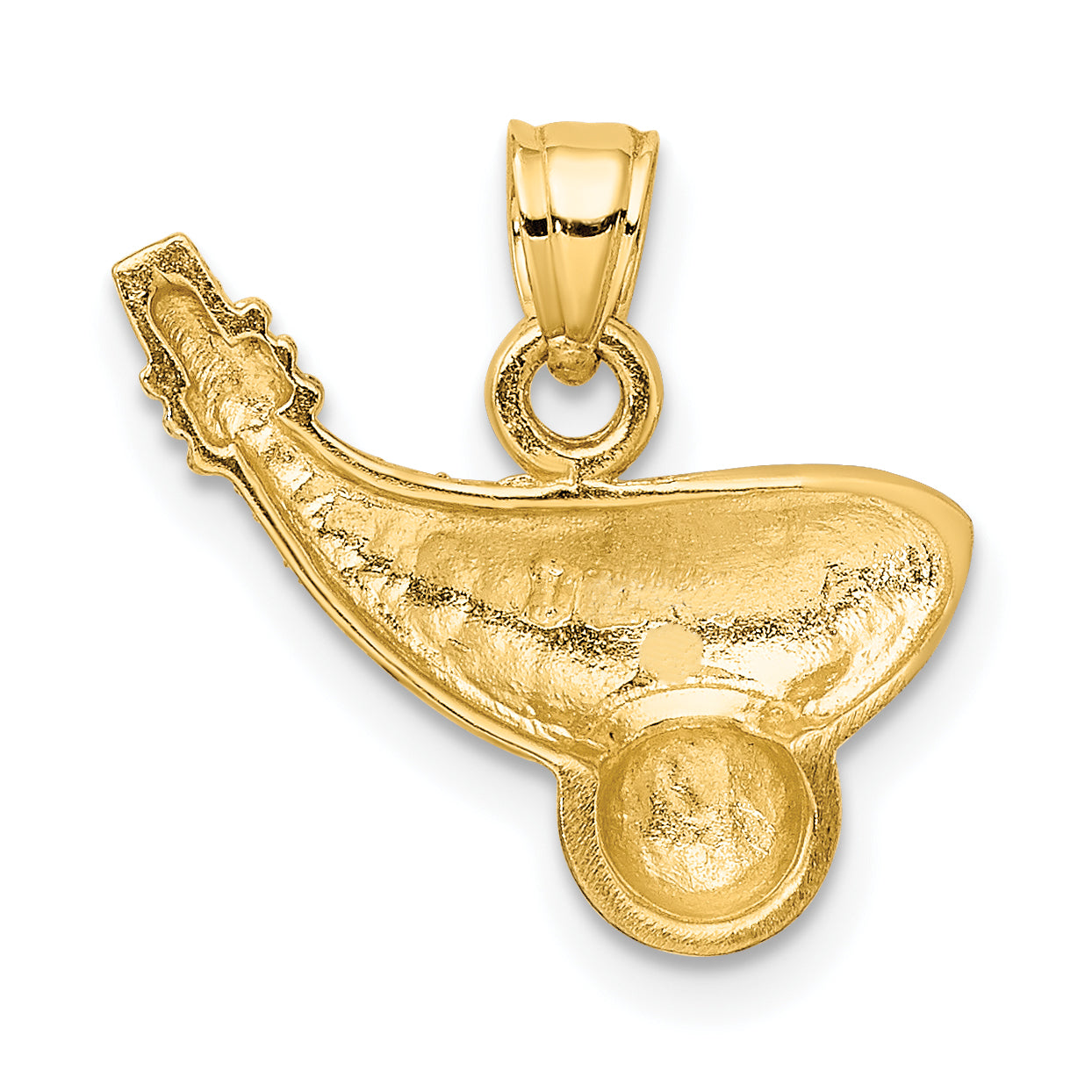 10K Yellow W/Rhodium Rhodium Golf Club And Ball Charm