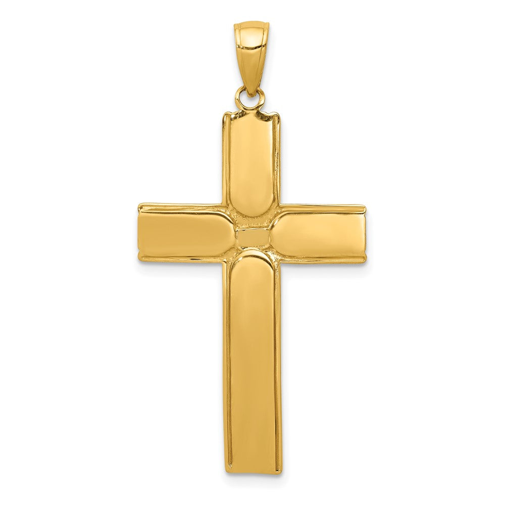10K Yellow Gold Satin Finish Crucifix Pendant