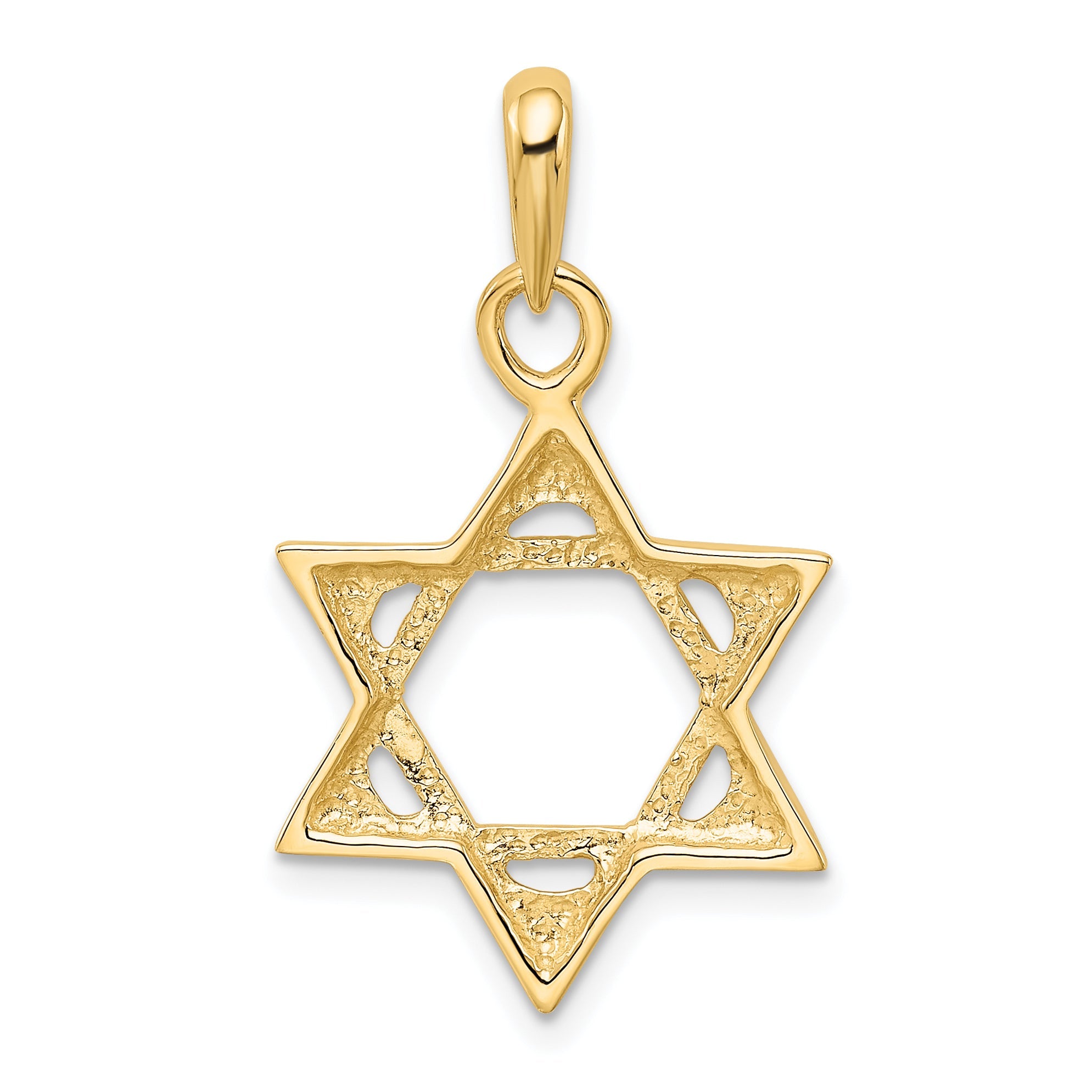 10K Yellow Gold Star Of David Pendant