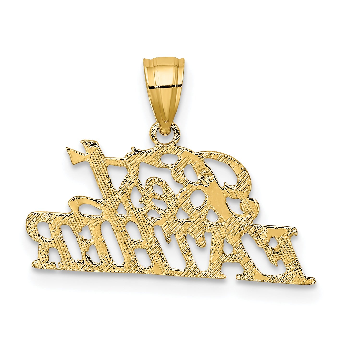 10K Yellow Gold 10K Best Father Pendant