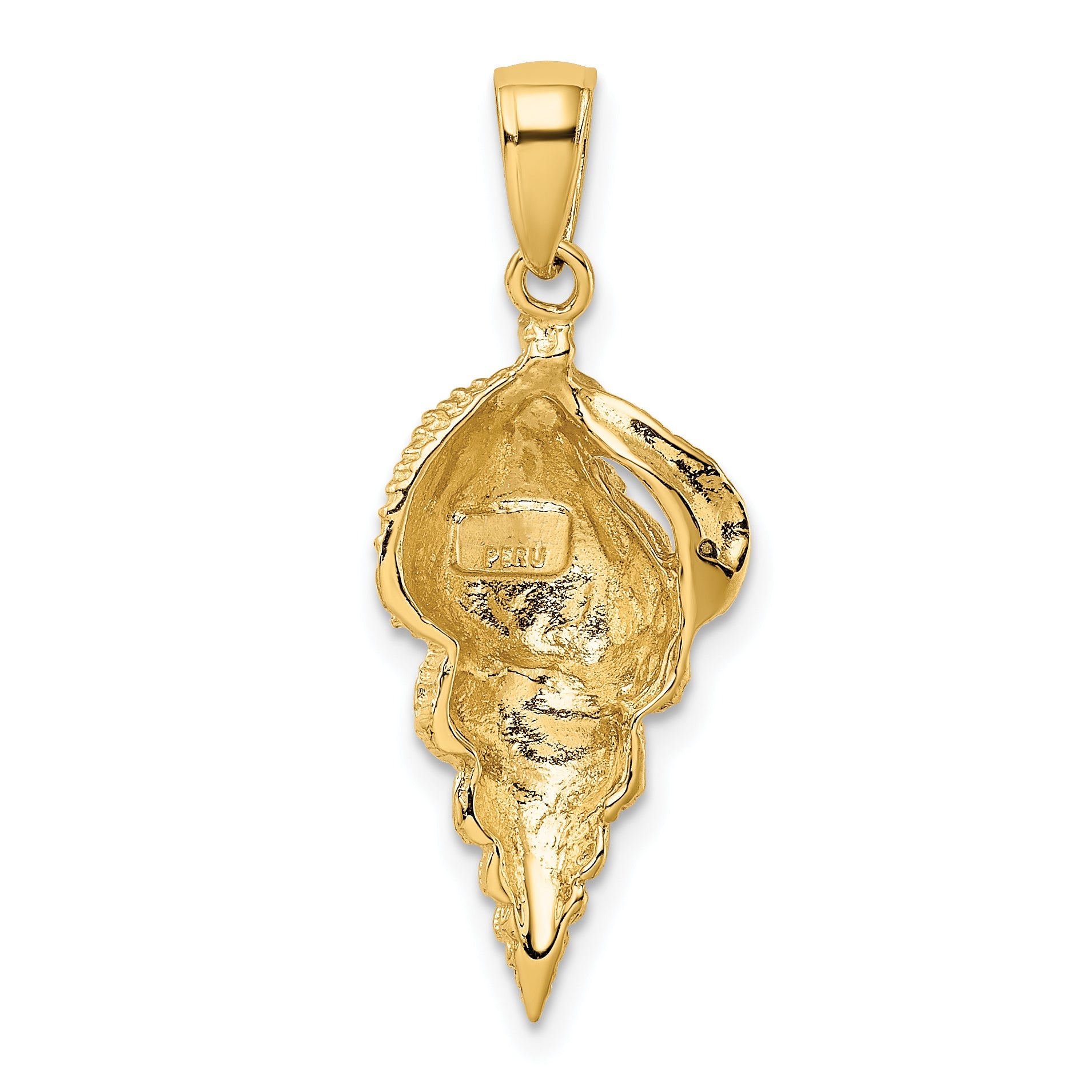 10K Yellow Gold Conch Shell Pendant