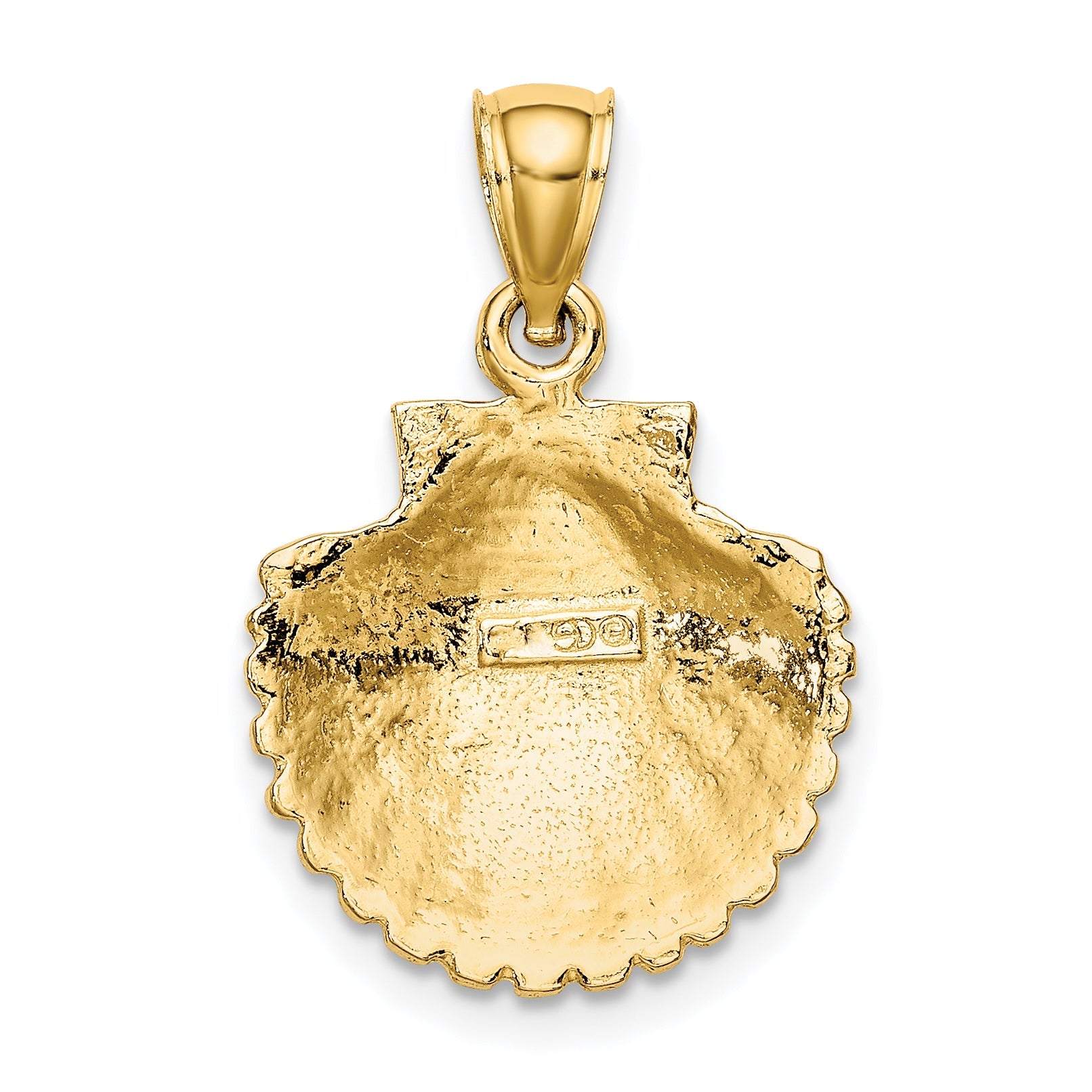 10K Yellow Gold Scallop Shell Pendant
