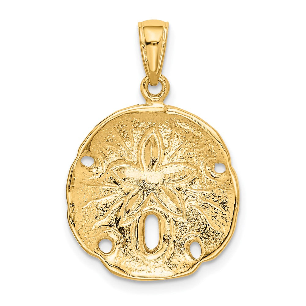 10K Yellow Gold Sand Dollar Pendant