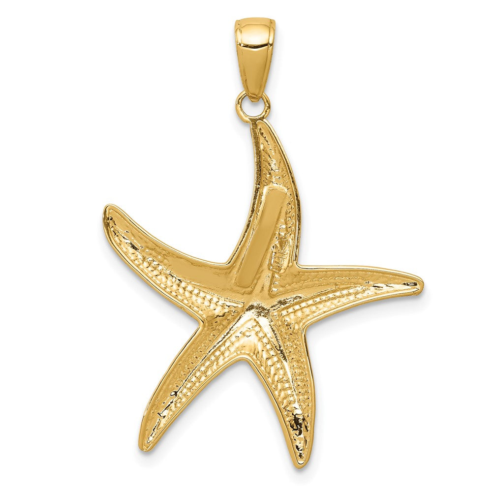 10K Yellow Gold 10K Diamond-Cut Starfish Pendant