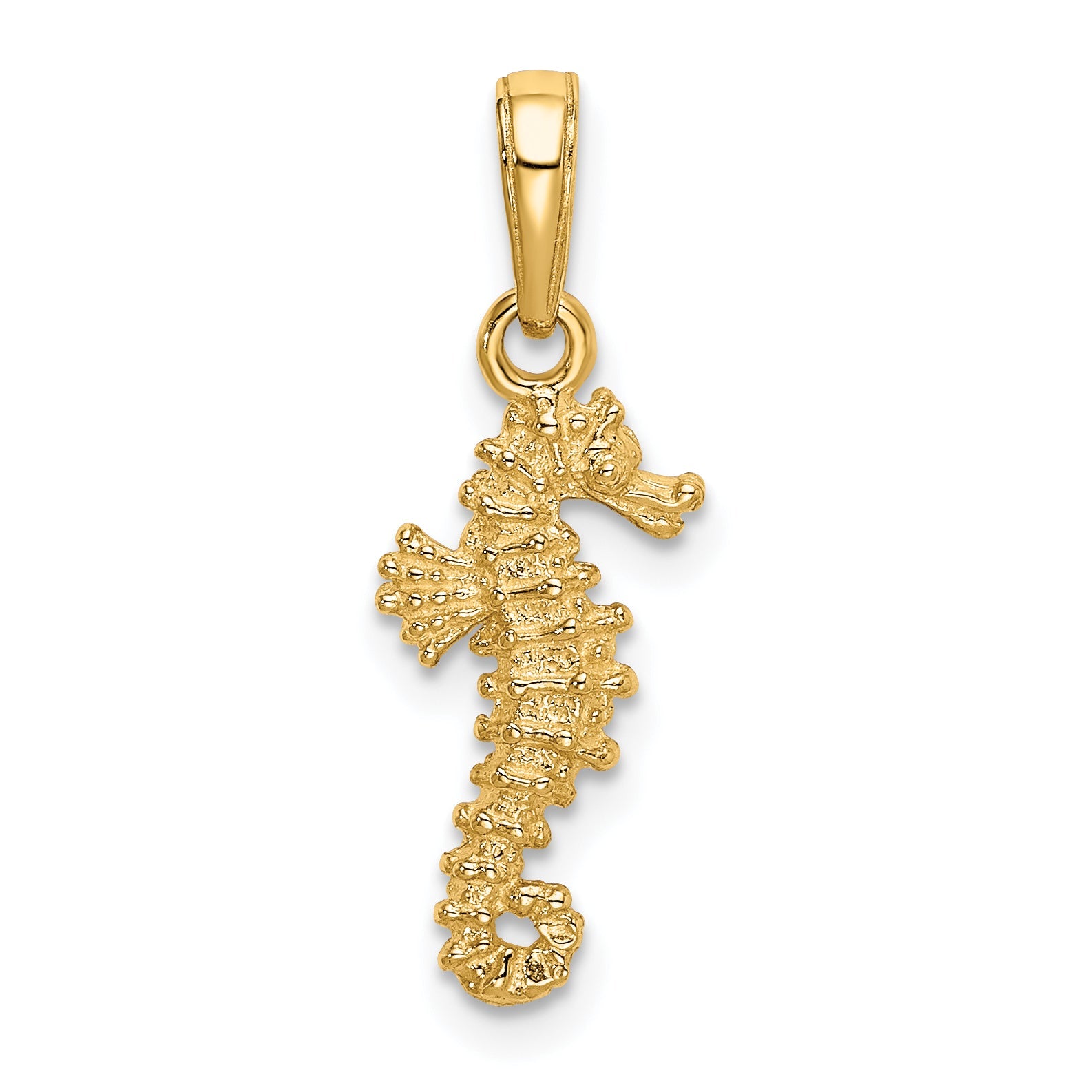 10K Yellow Gold Seahorse Pendant