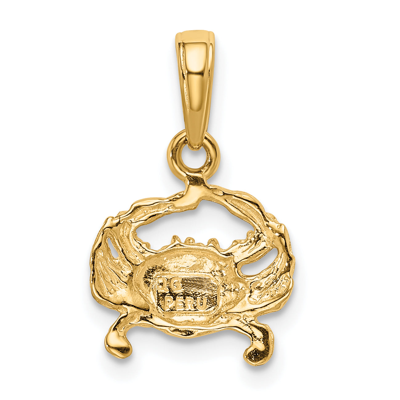 10K Yellow Gold Crab Pendant