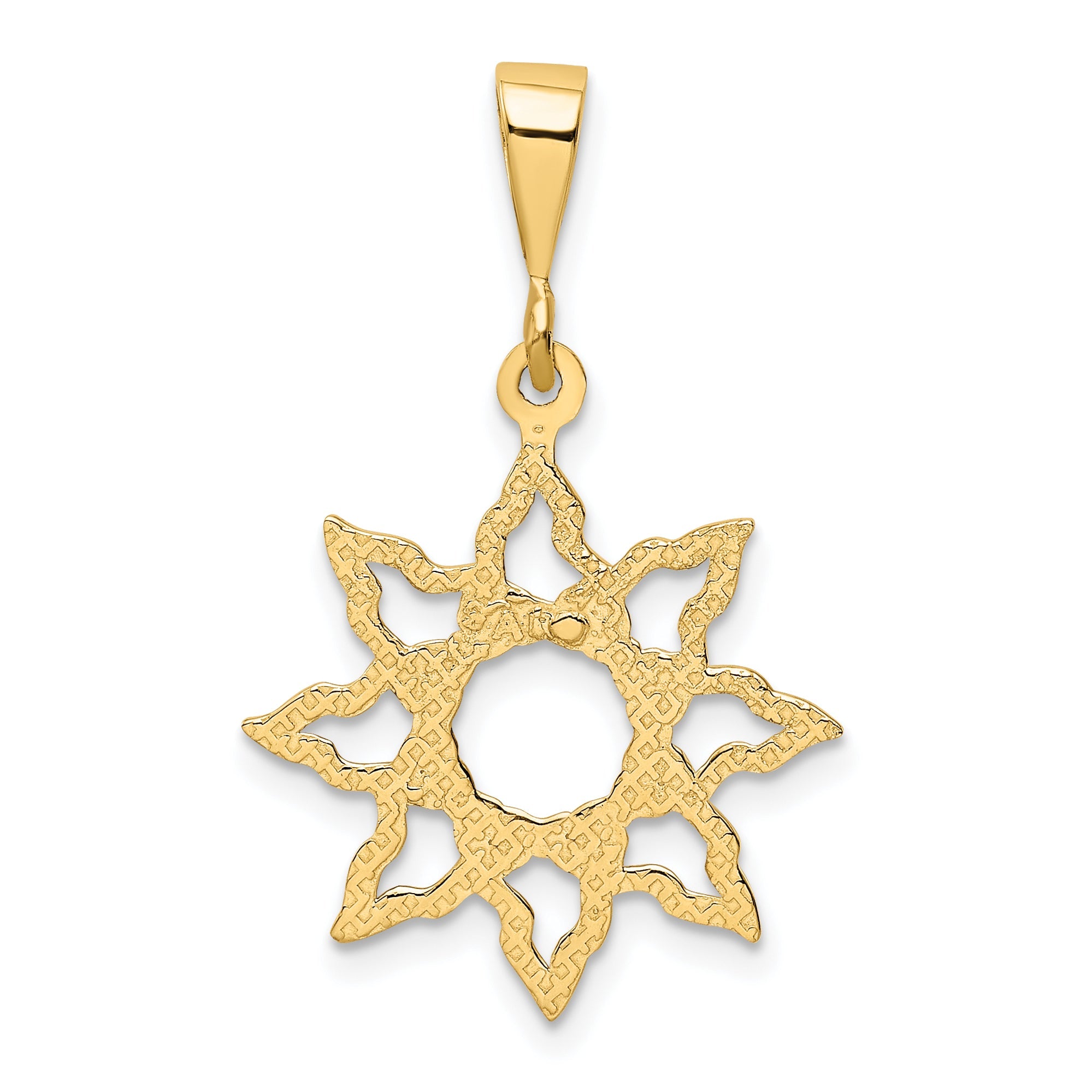 10K Yellow Gold Sun Charm