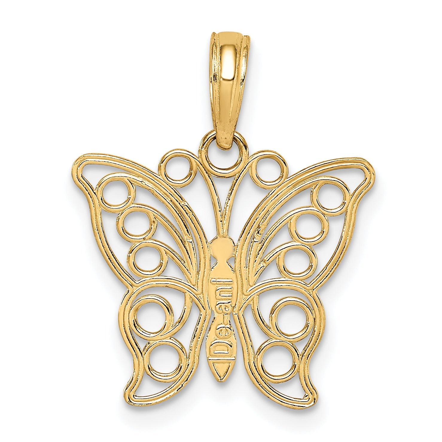 10K Yellow Gold Butterfly Charm