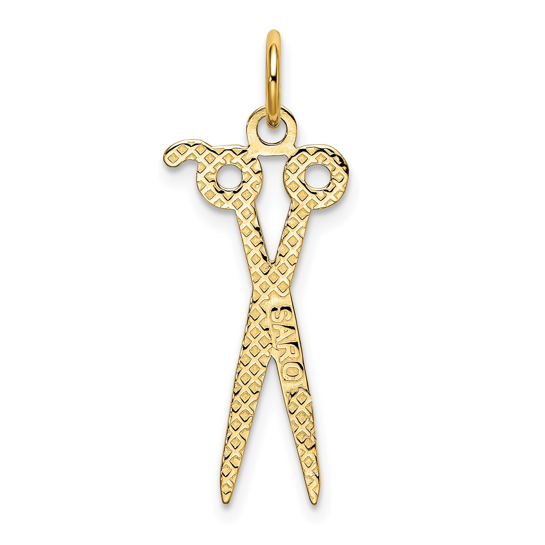 10K Yellow Gold Scissors Charm
