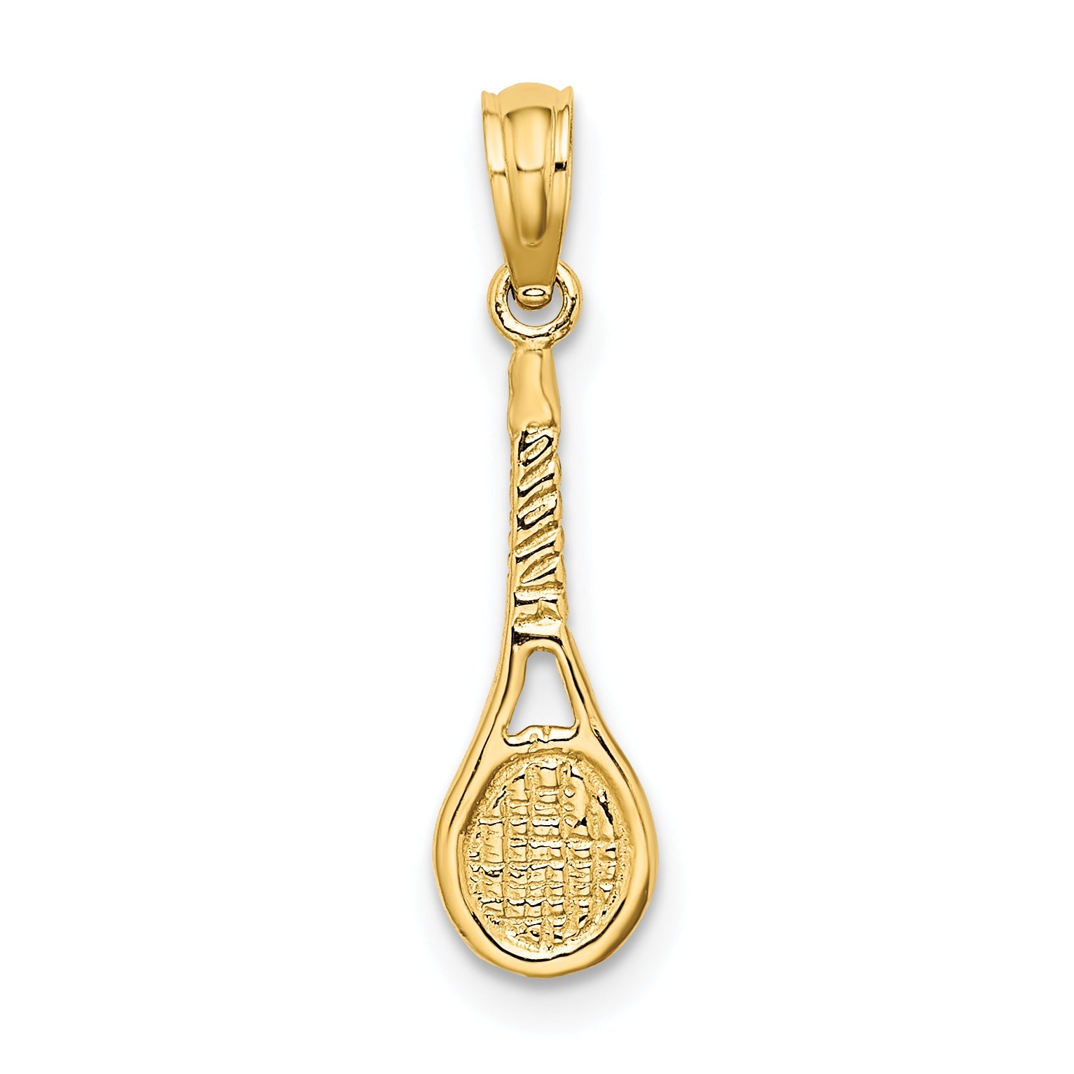 10K Yellow Gold 10K Tennis Racquet Pendant