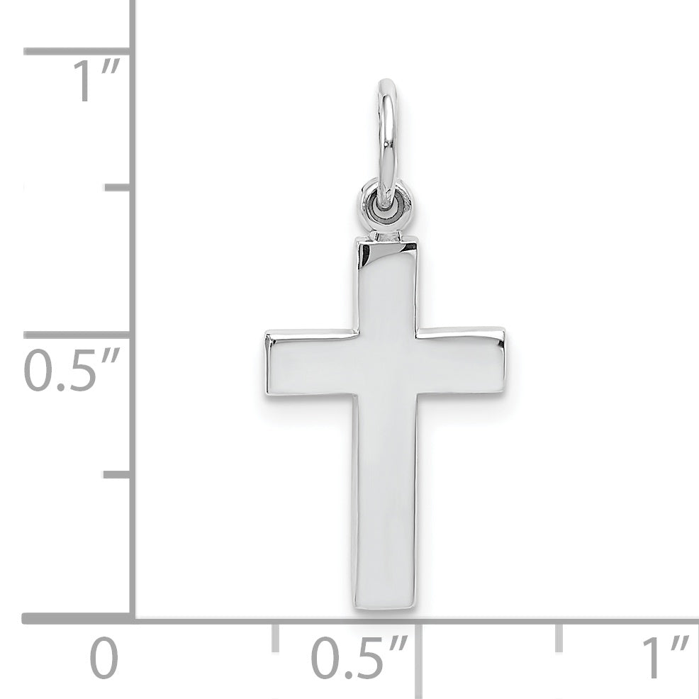 10K White Gold Cross Pendant