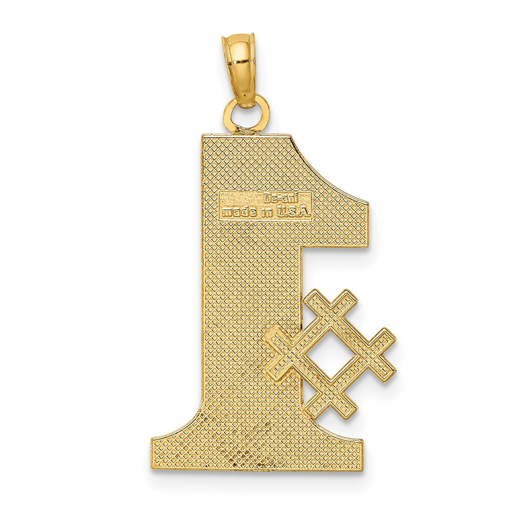 10K Yellow Gold 10K #1 Dad Charm