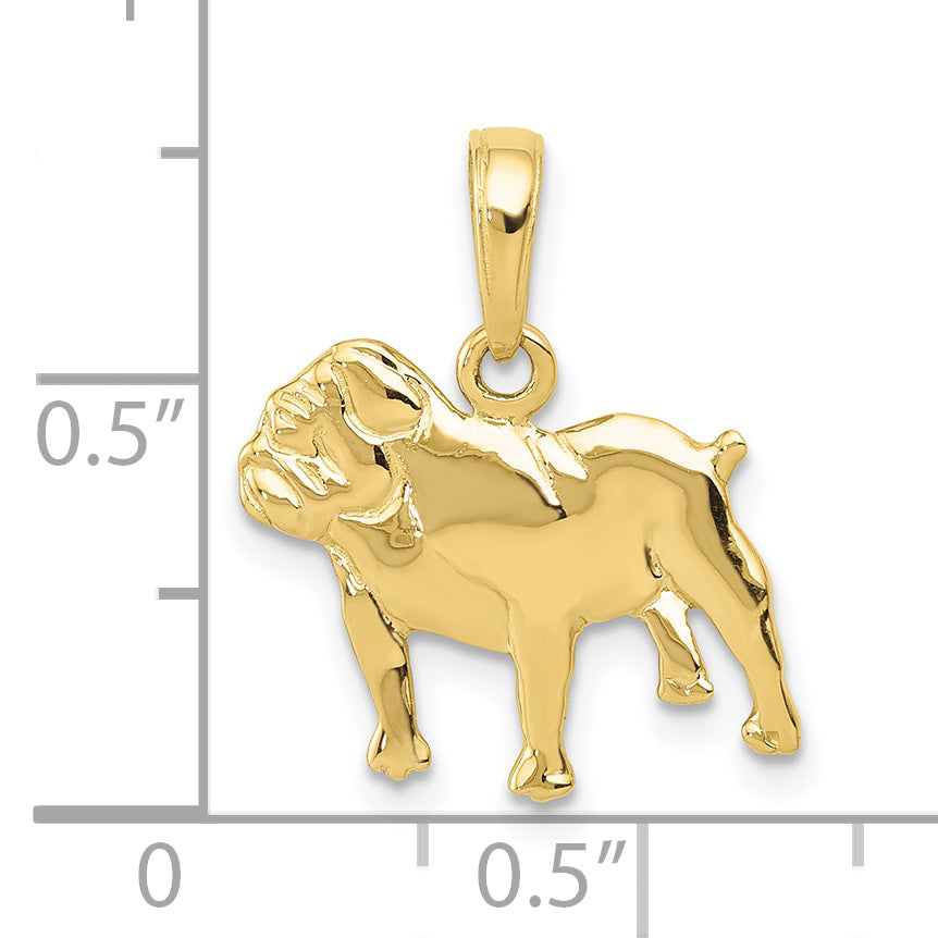 10K Yellow Gold 10K Bulldog Charm