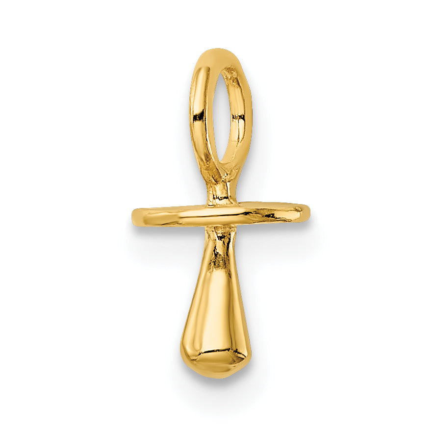 10K Yellow Gold 10K Polished 3-D Pacifier Charm