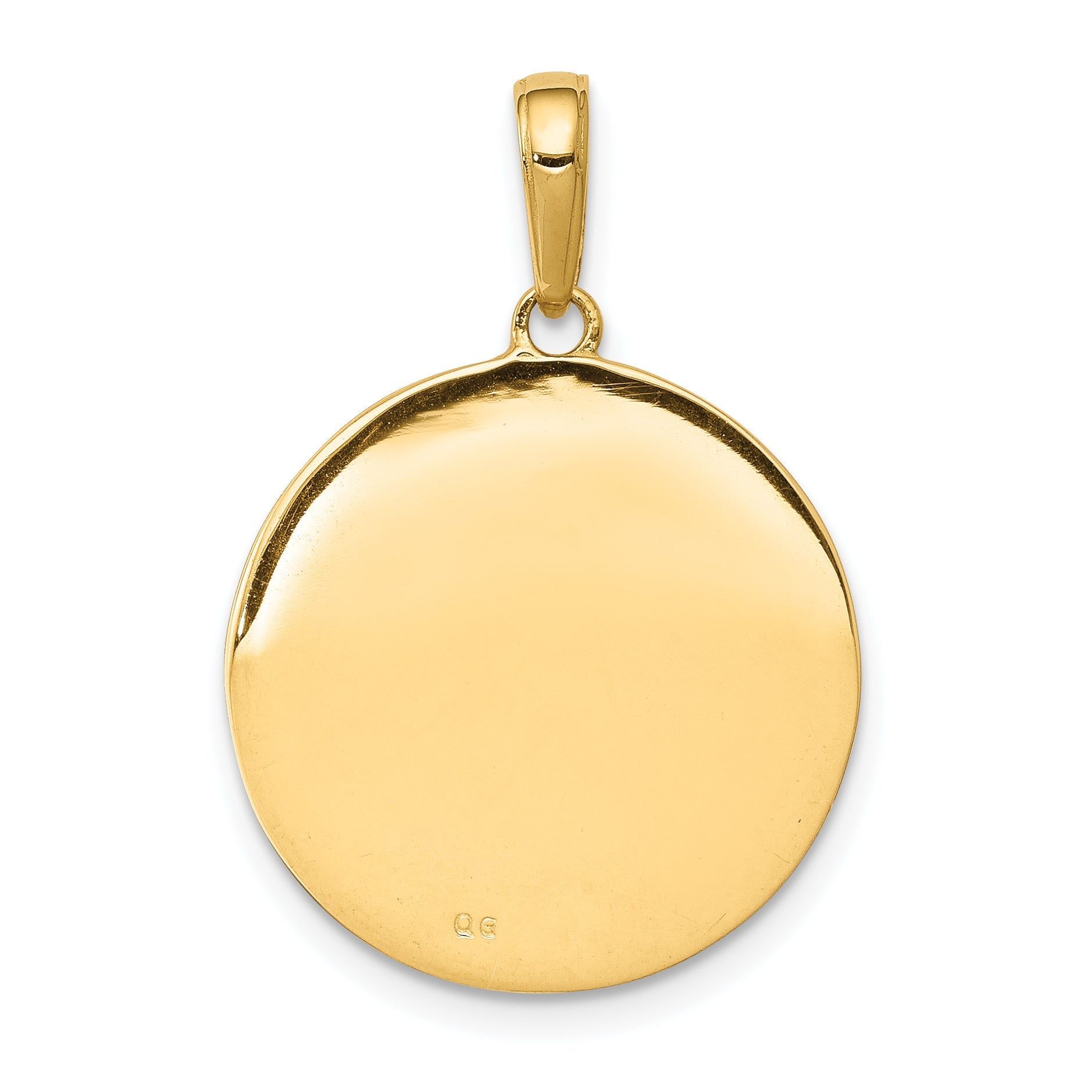 10K Yellow Gold Saint Anthony Small Round Medal Pendant