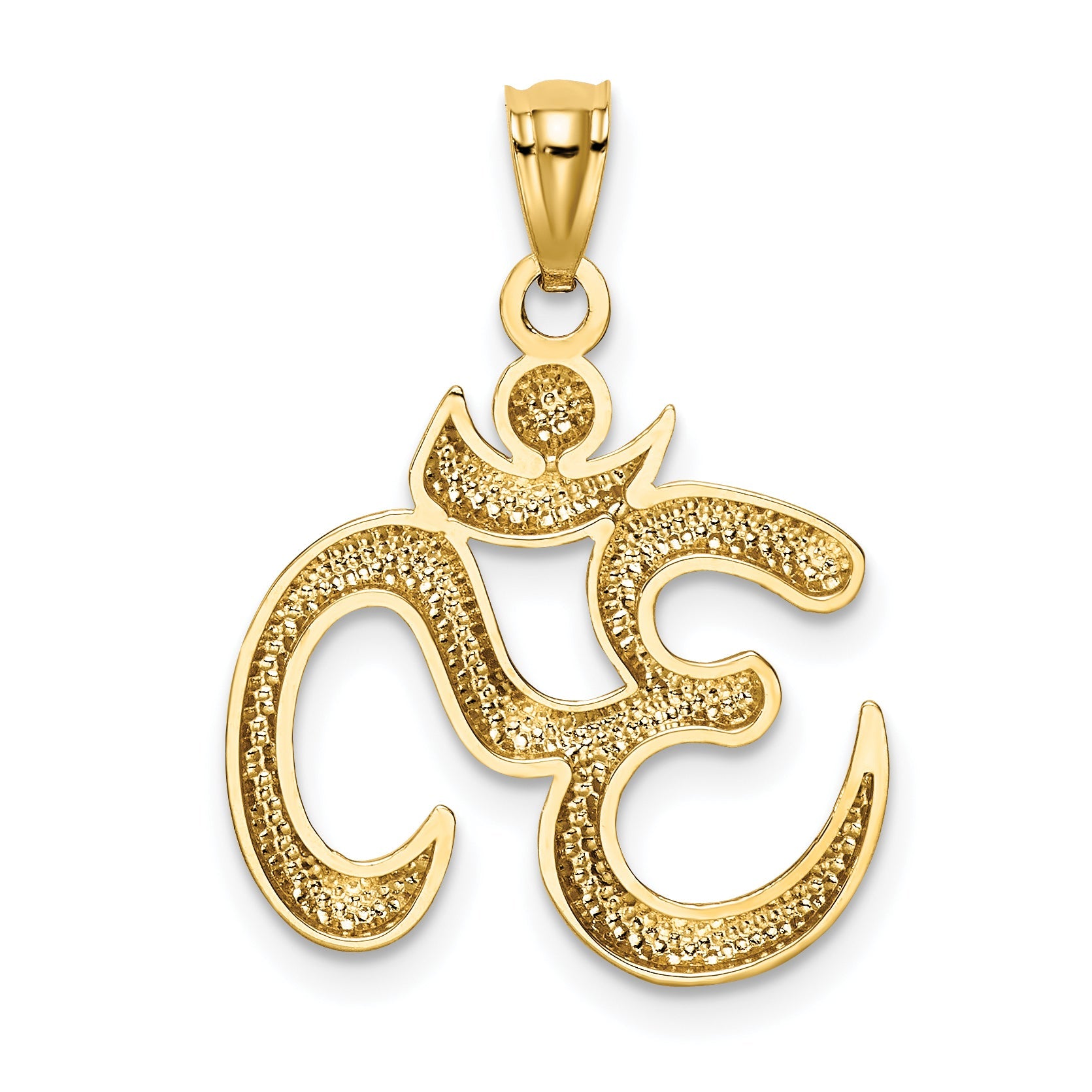 10K Yellow Gold Polished Om Symbol Pendant