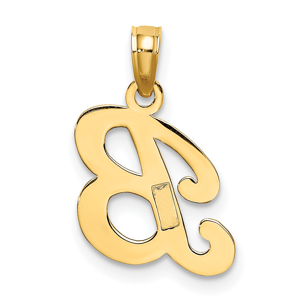 10K Yellow Gold 10K Polished B Script Initial Charm