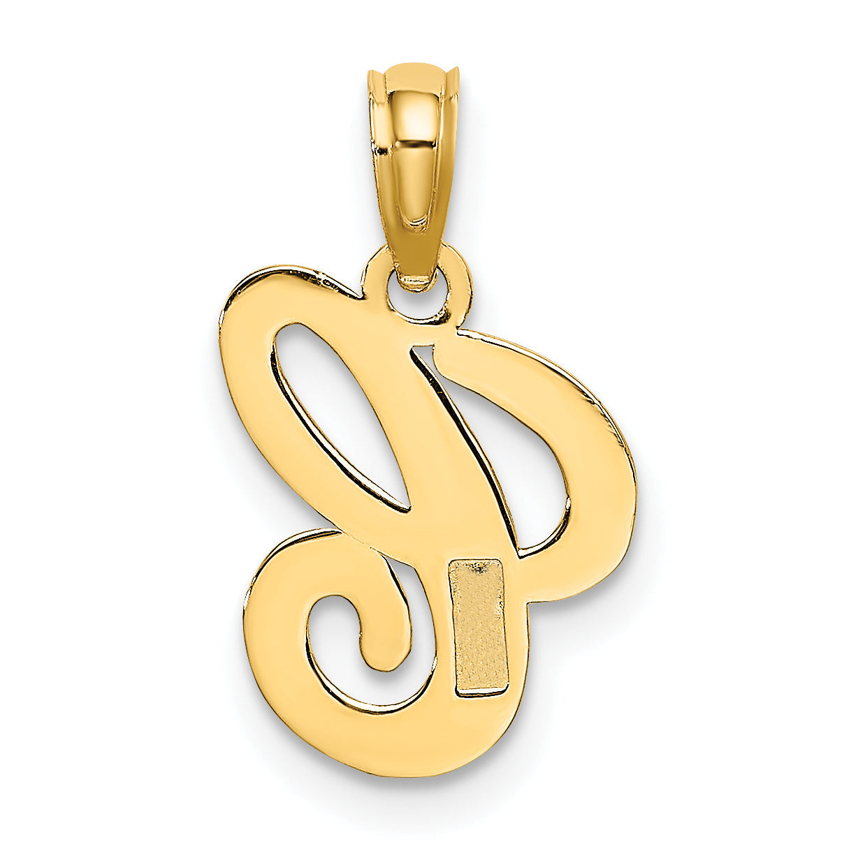10K Yellow Gold 10K Polished C Script Initial Charm