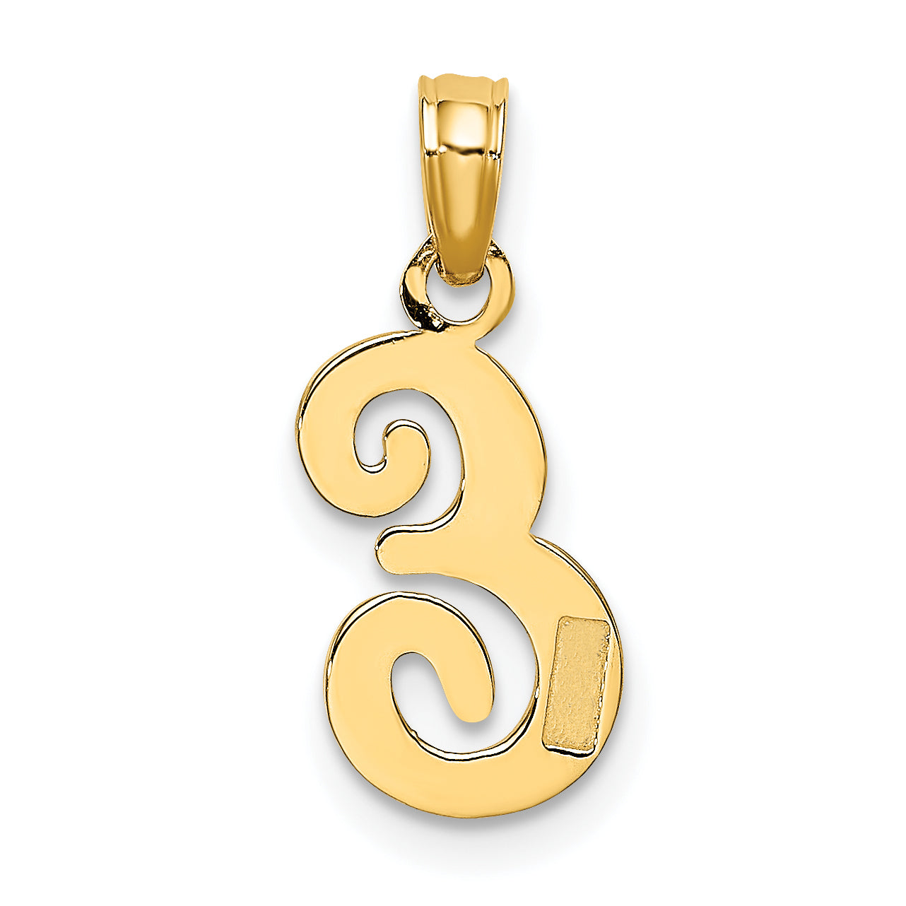 10K Yellow Gold 10K Polished E Script Initial Charm