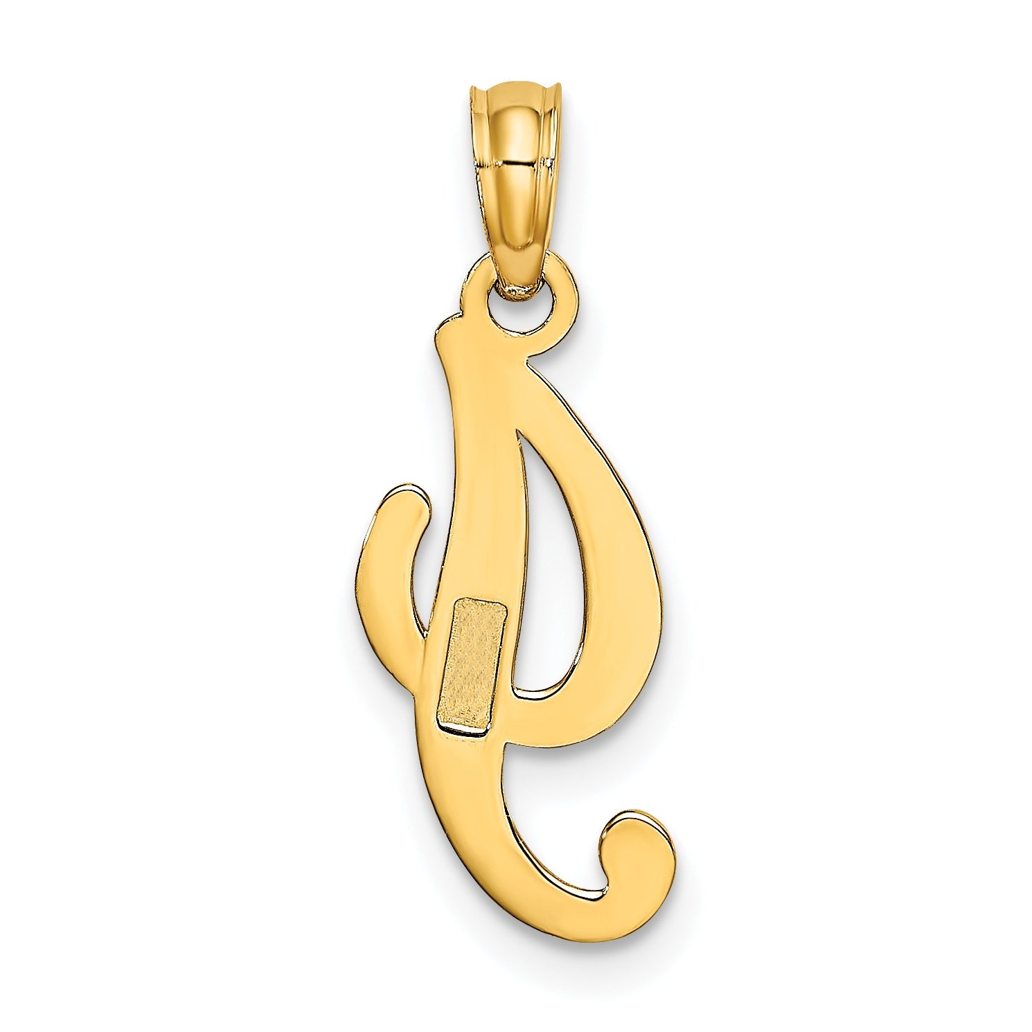 10K Yellow Gold 10K Polished I Script Initial Charm