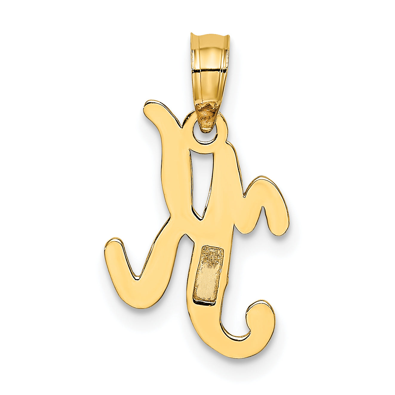 10K Yellow Gold 10K Polished K Script Initial Charm