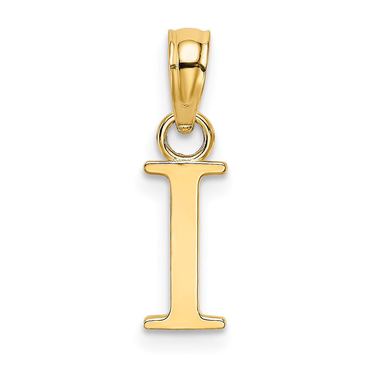 10K Yellow Gold 10K Polished I Block Initial Charm