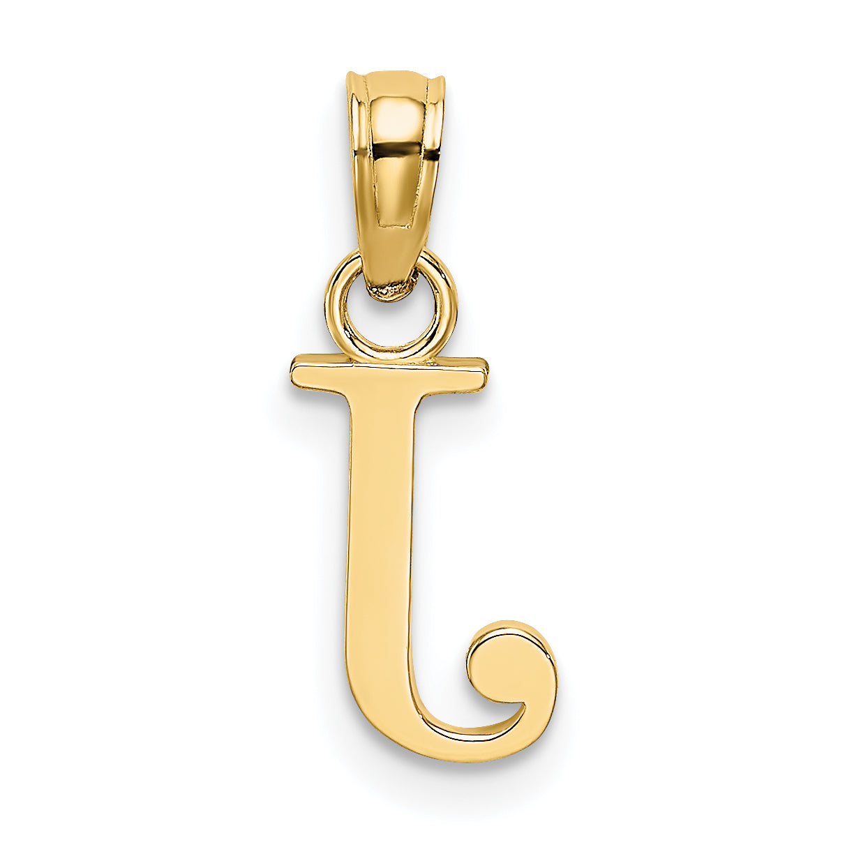 10K Yellow Gold 10K Polished J Block Initial Charm