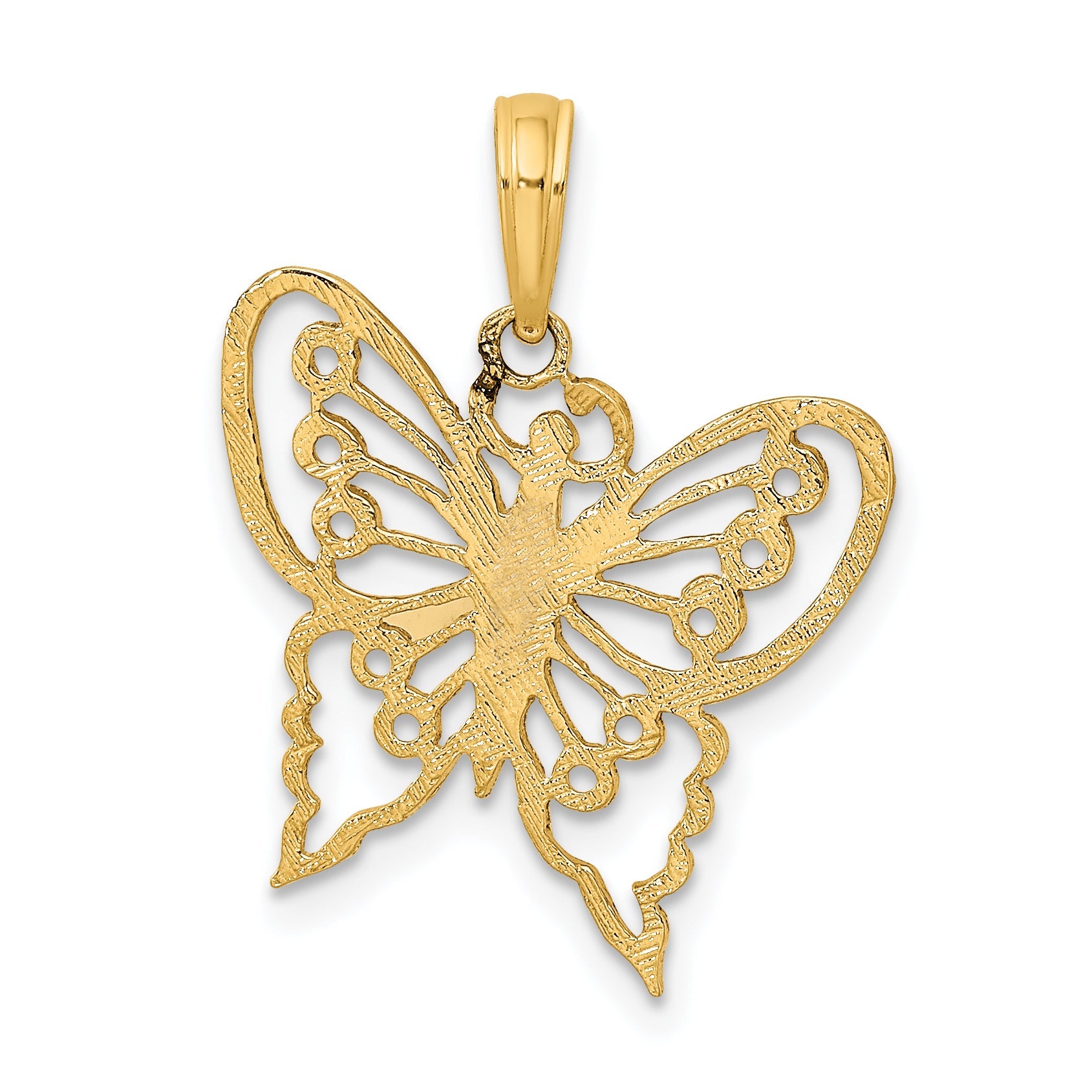 10K Yellow Gold 10K Cut-Out Butterfly Charm