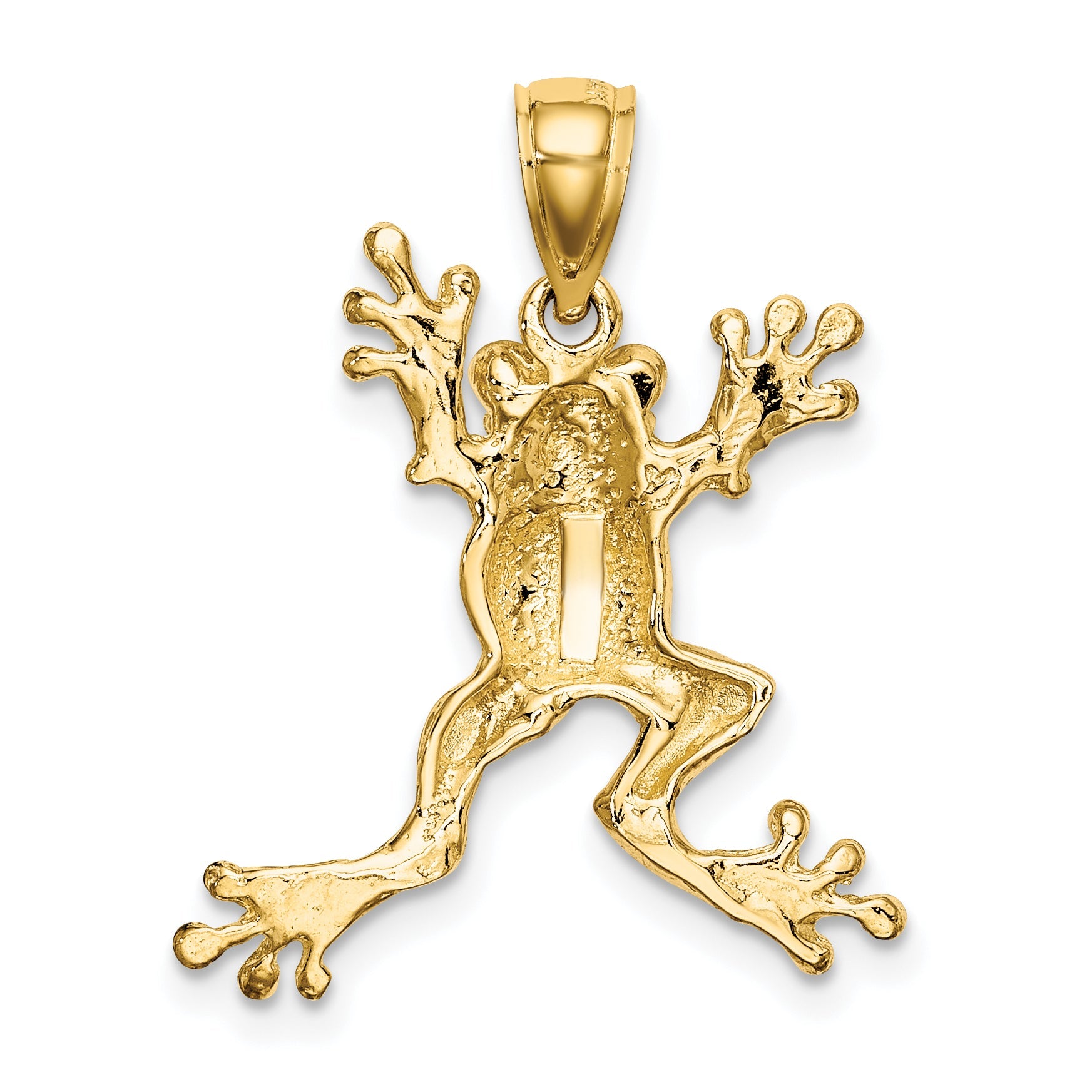 10K Yellow Gold 10K 2-D Frog W/Pot Belly Charm
