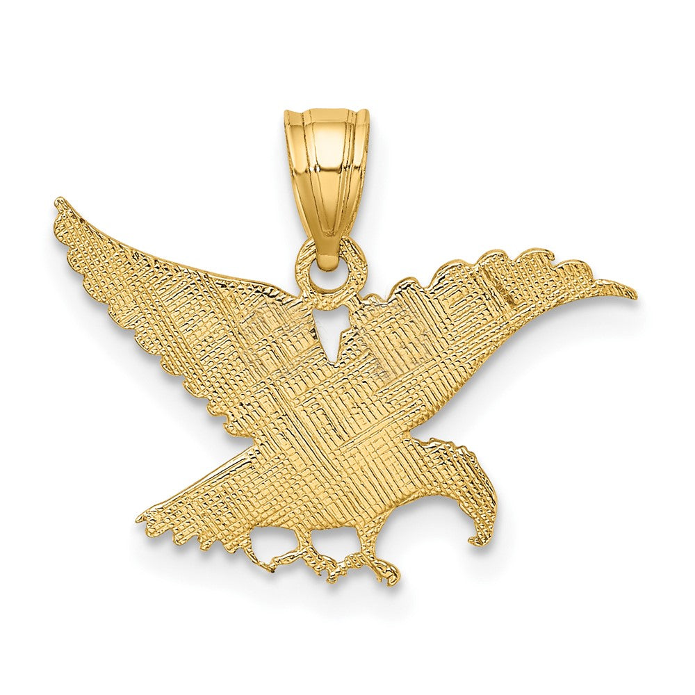10K Yellow Gold 10K Flat Engraved Eagle Charm