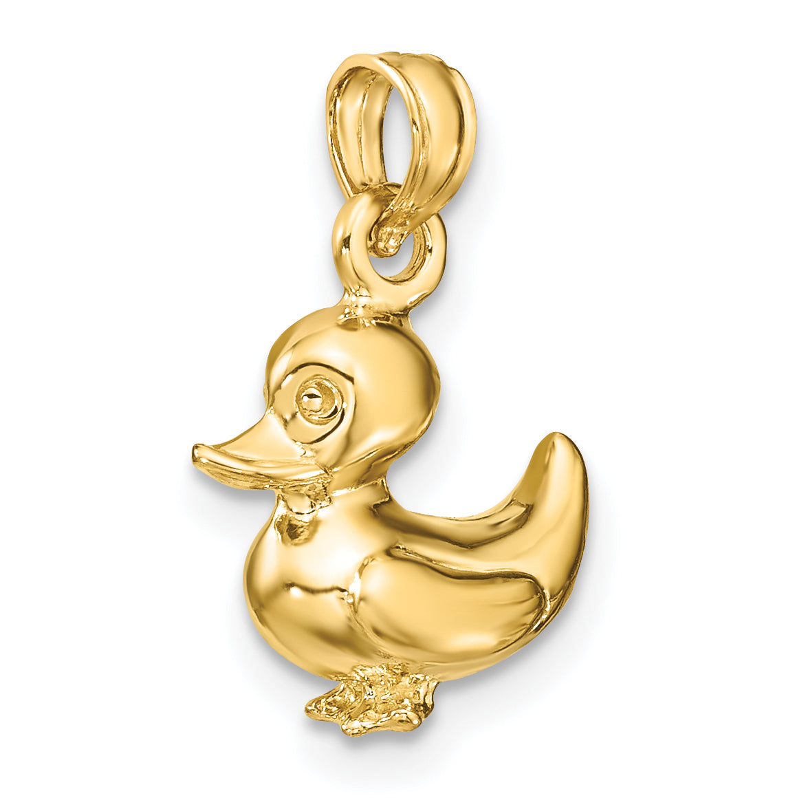 10K Yellow Gold 10K 3-D Duckling Charm