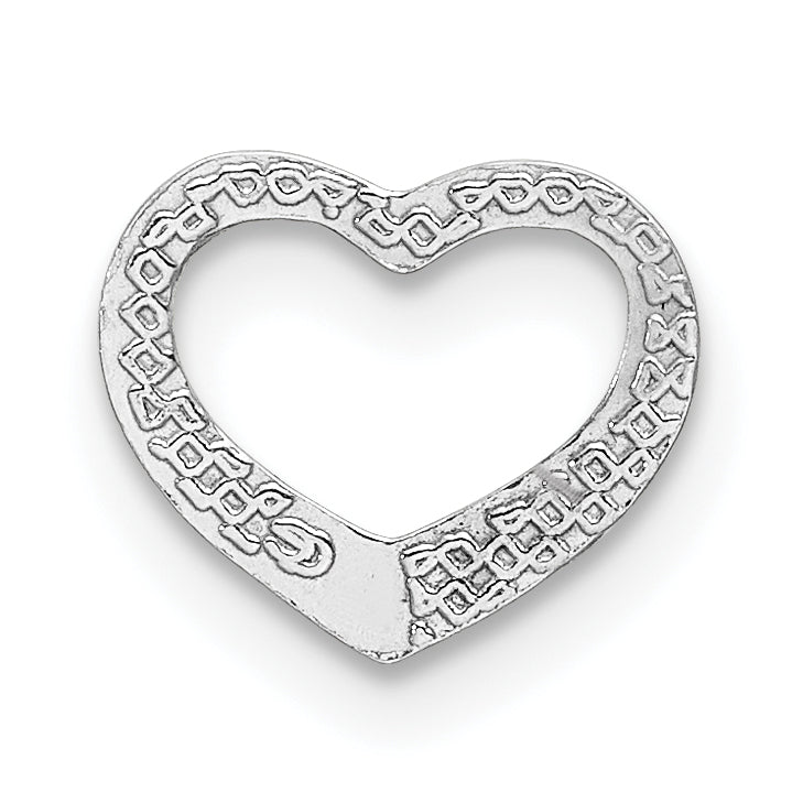 10K White Gold 10K Polished Mini Floating Heart Slide