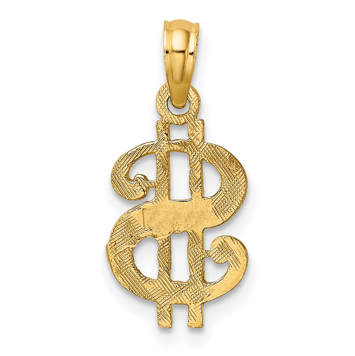 10K Yellow Gold 10K Dollar Sign Charm