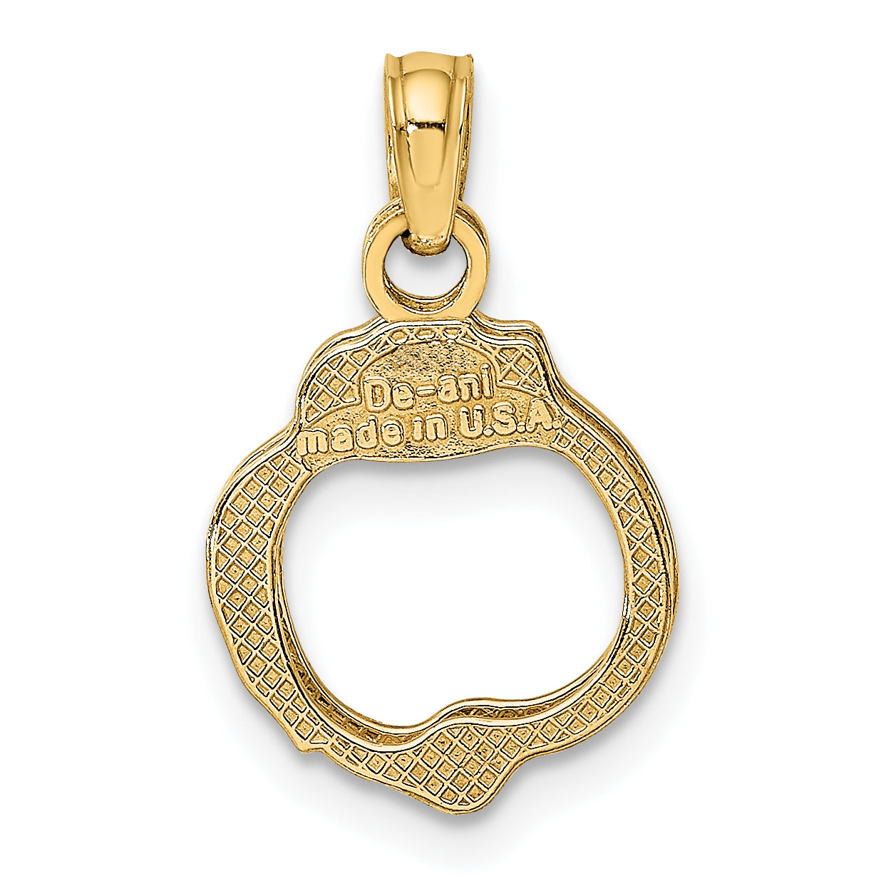 10K Yellow Gold 10K Moveable Handcuffs Charm