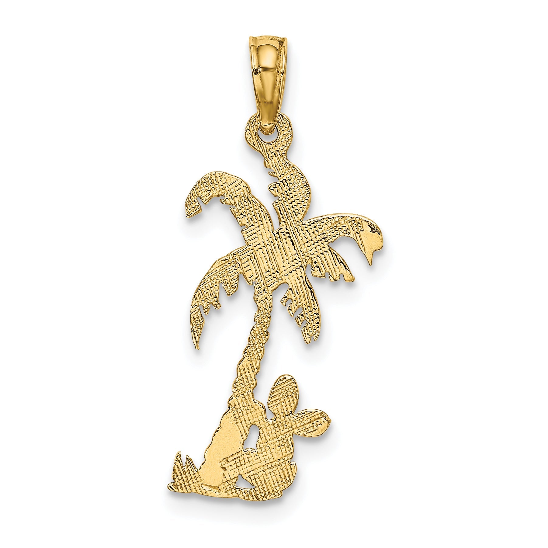 10K Yellow Gold 10K Palm Tree W/ Cactus Charm